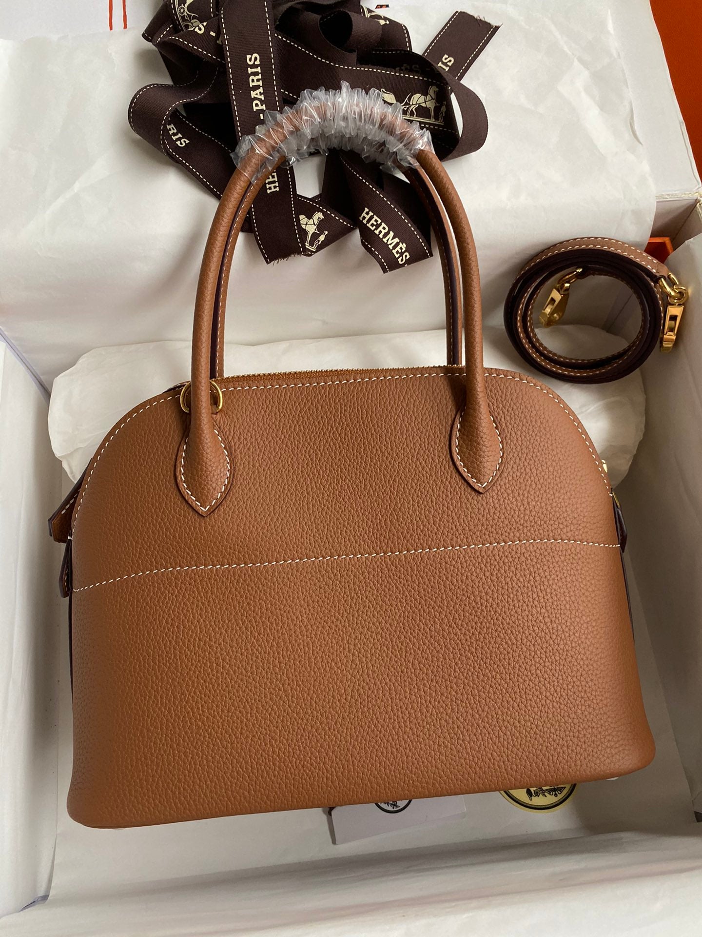 Bolide 27cm Togo Leather Handbag