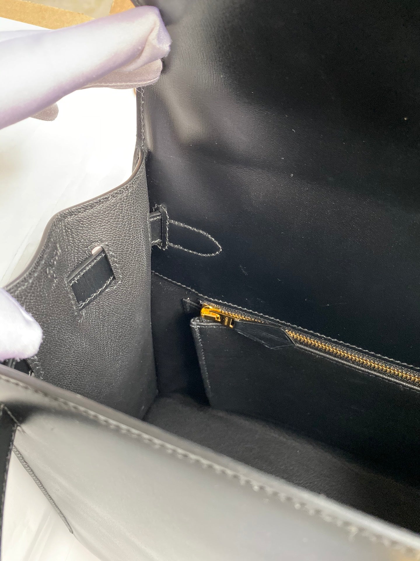 Kelly 32cm Box Leather Handbag