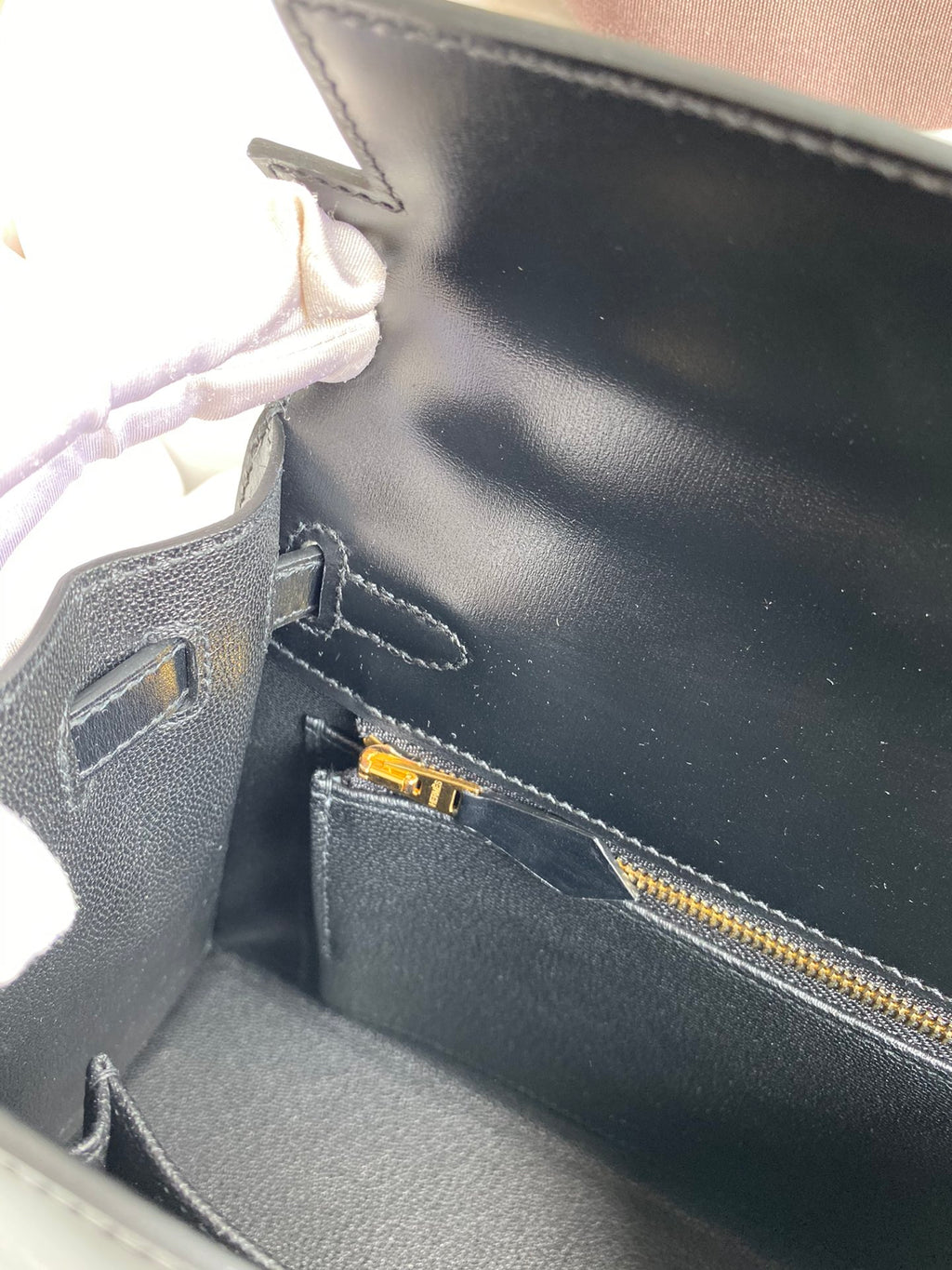 Kelly 25cm Box Leather Handbag