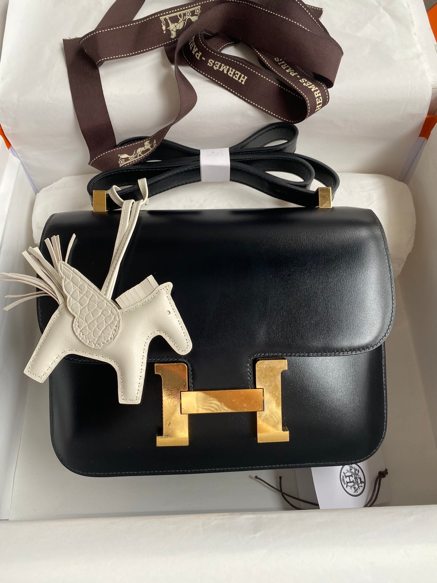 Constance 24cm Box Leather Handbag