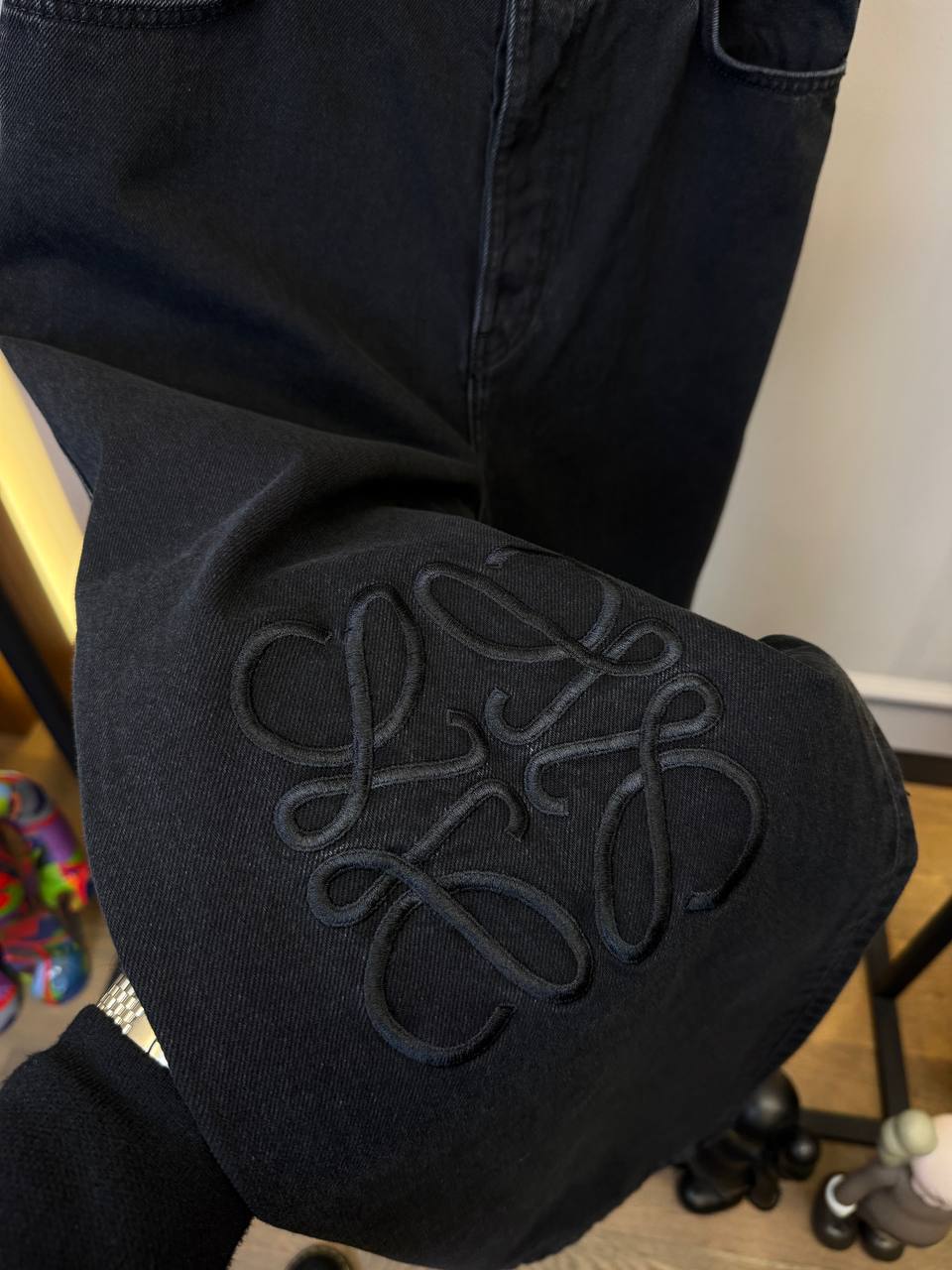 Anagram Baggy Jeans in Premium Cotton