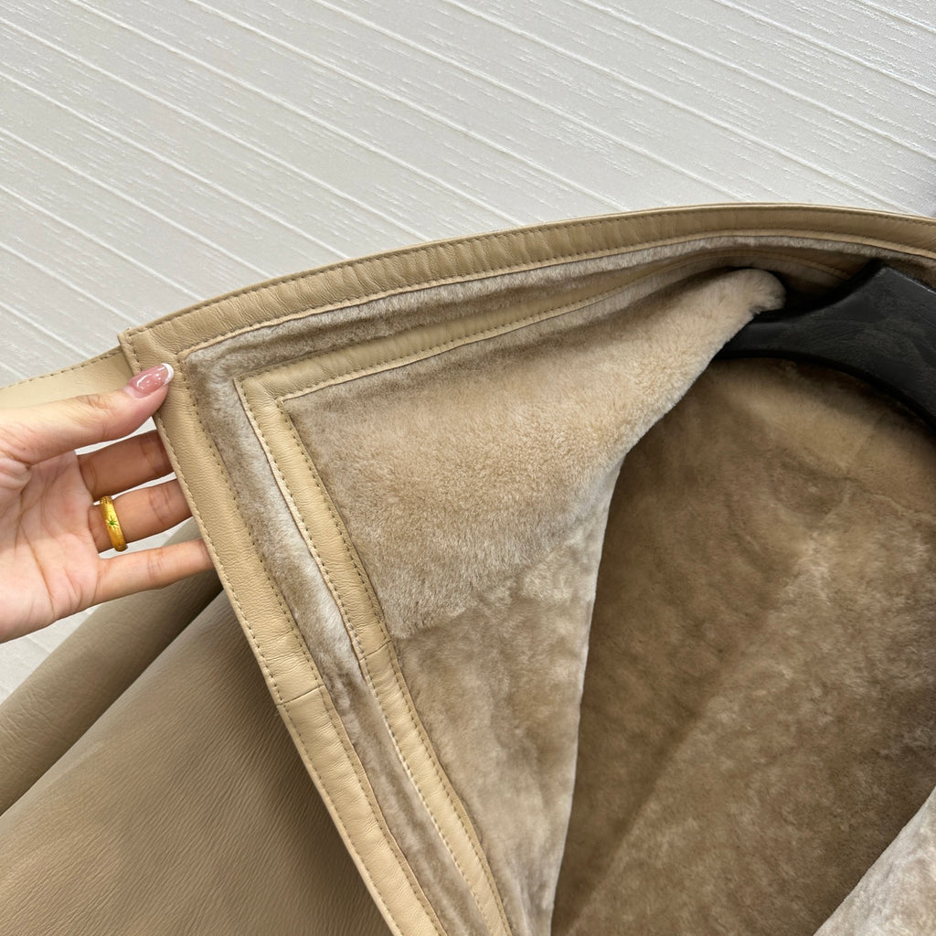 Shearling Reversible Coat – Sand Beige Edition