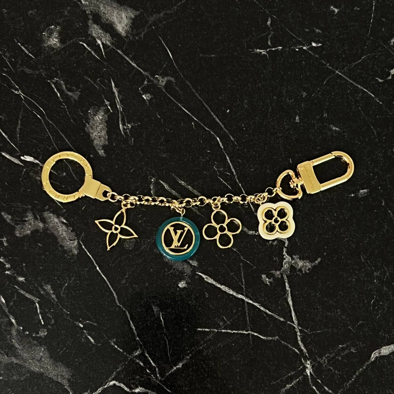 Monogram Flower Bag Charm & Key Holder