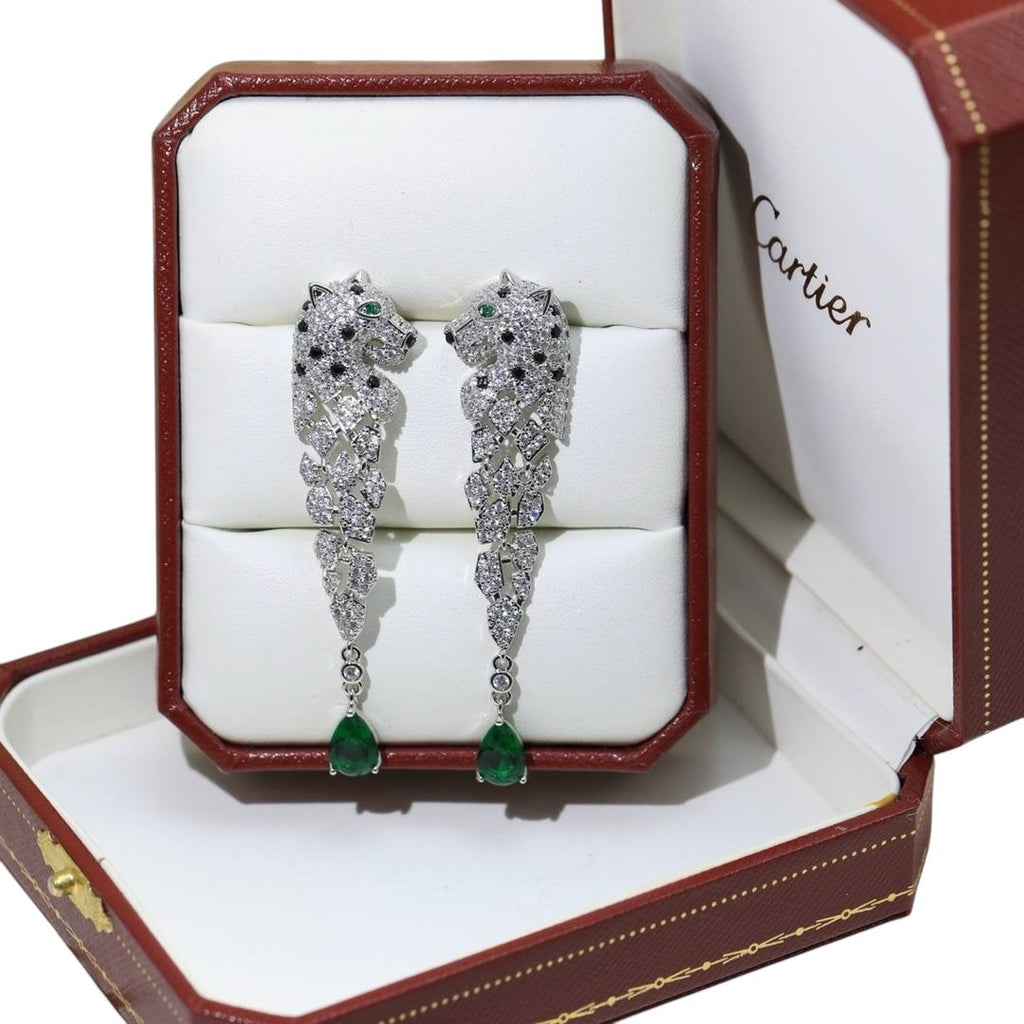 Panthère Emerald Tassel Earrings