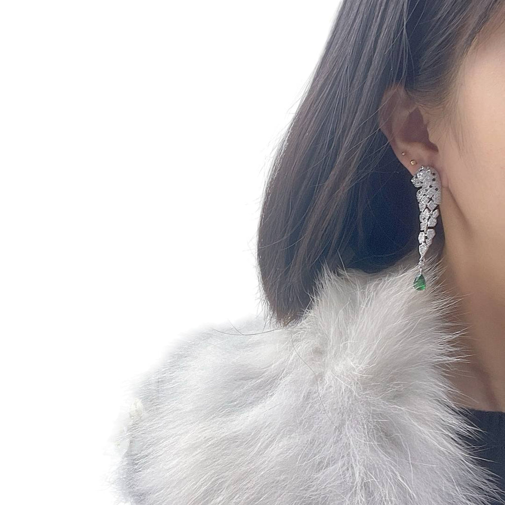 Panthère Emerald Tassel Earrings