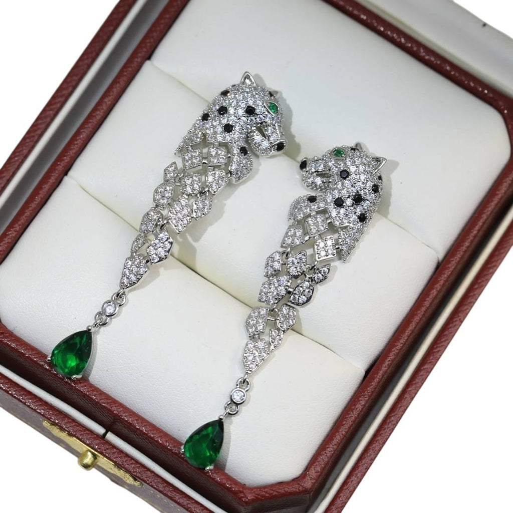 Panthère Emerald Tassel Earrings