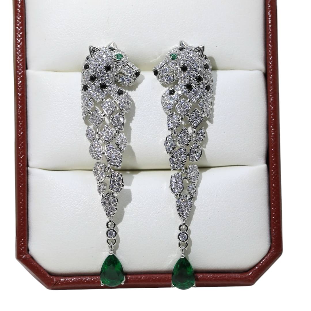 Panthère Emerald Tassel Earrings