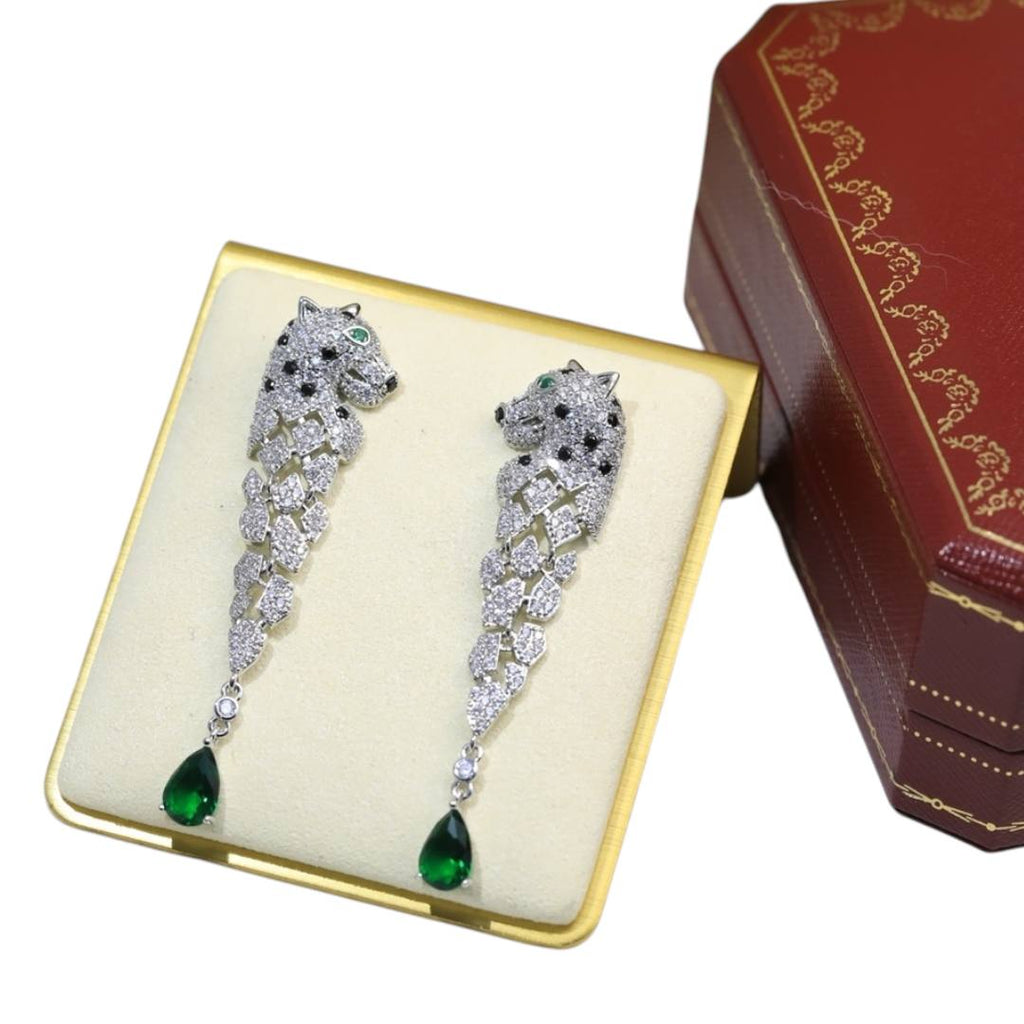 Panthère Emerald Tassel Earrings