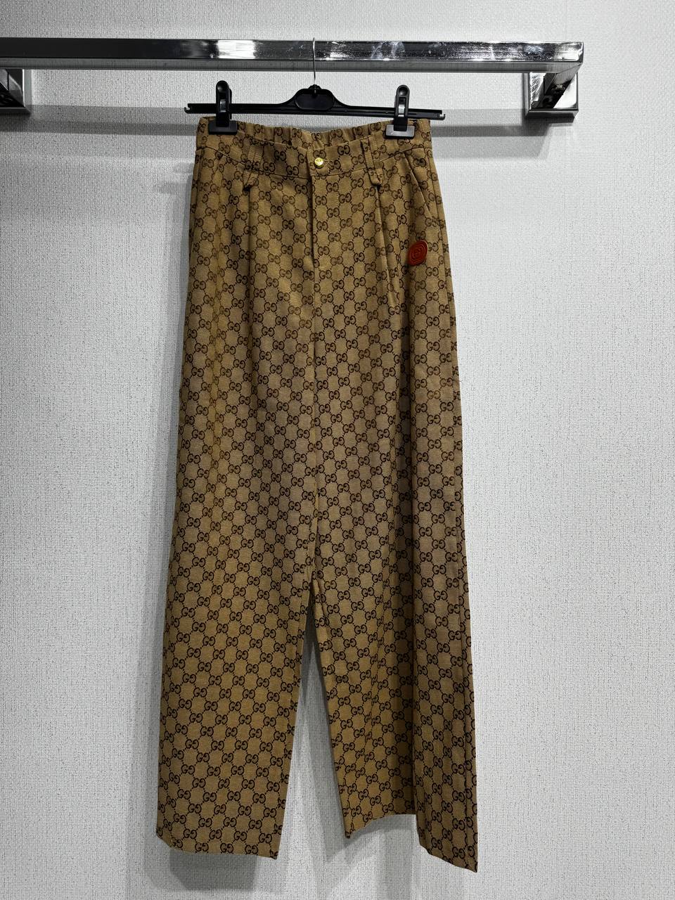 Monogram Sleeveless Vest & Wide-Leg Pants Set