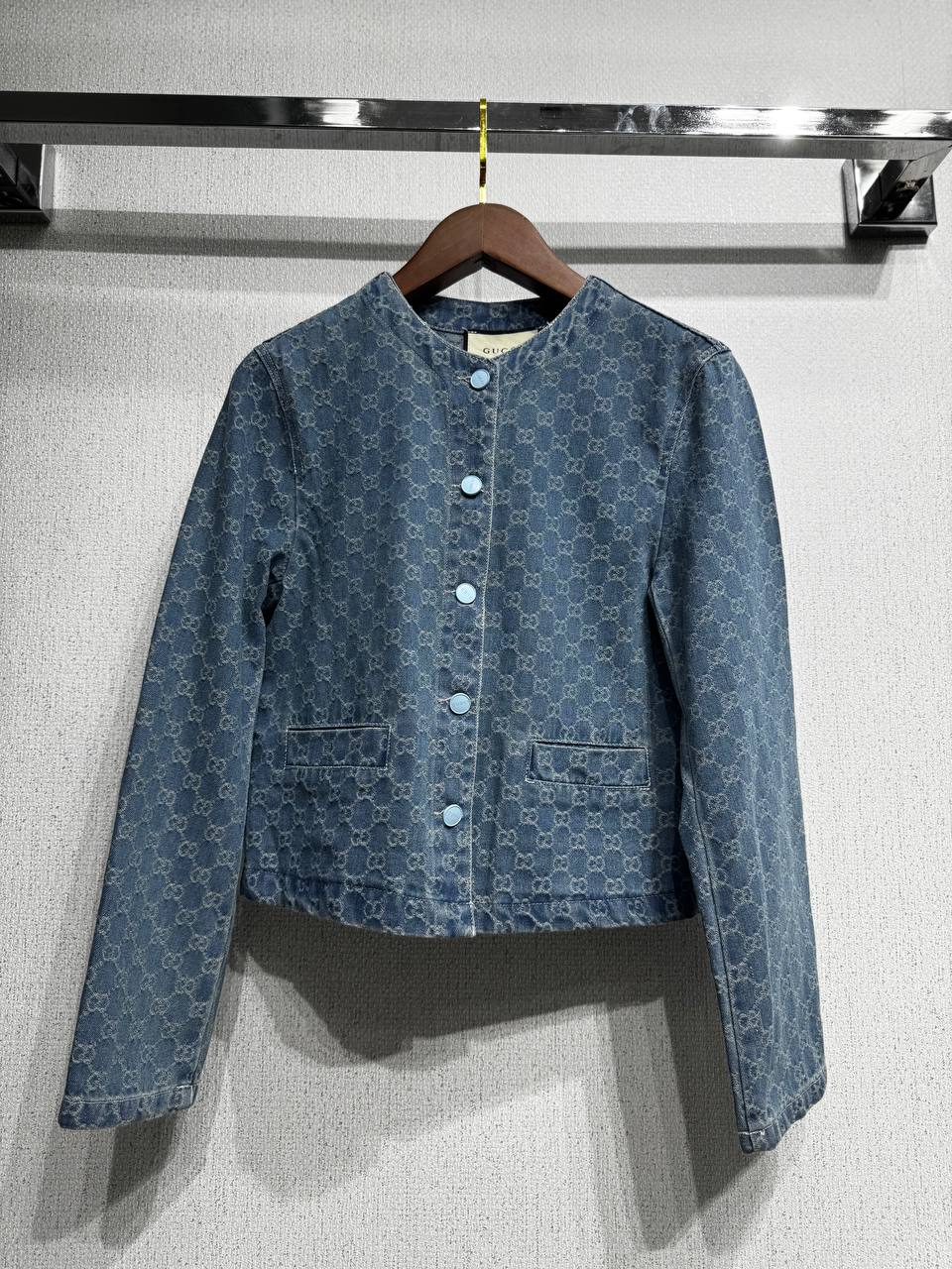 Monogram Denim Jacket & Straight-Leg Jeans Set