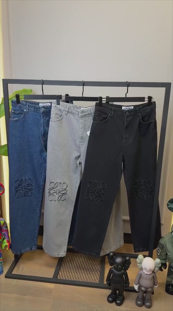 Anagram Baggy Jeans in Premium Cotton