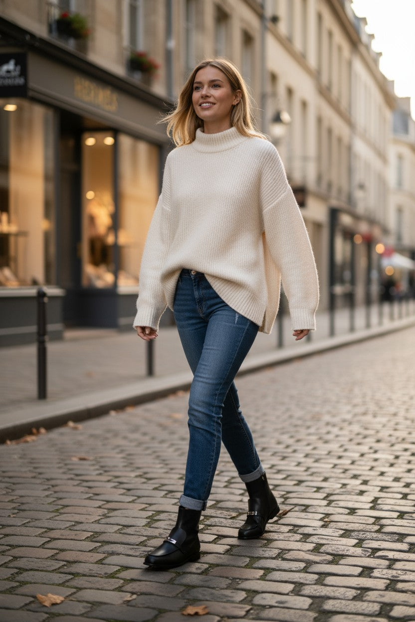 Kelly Buckle Short Leather Ankle Boots