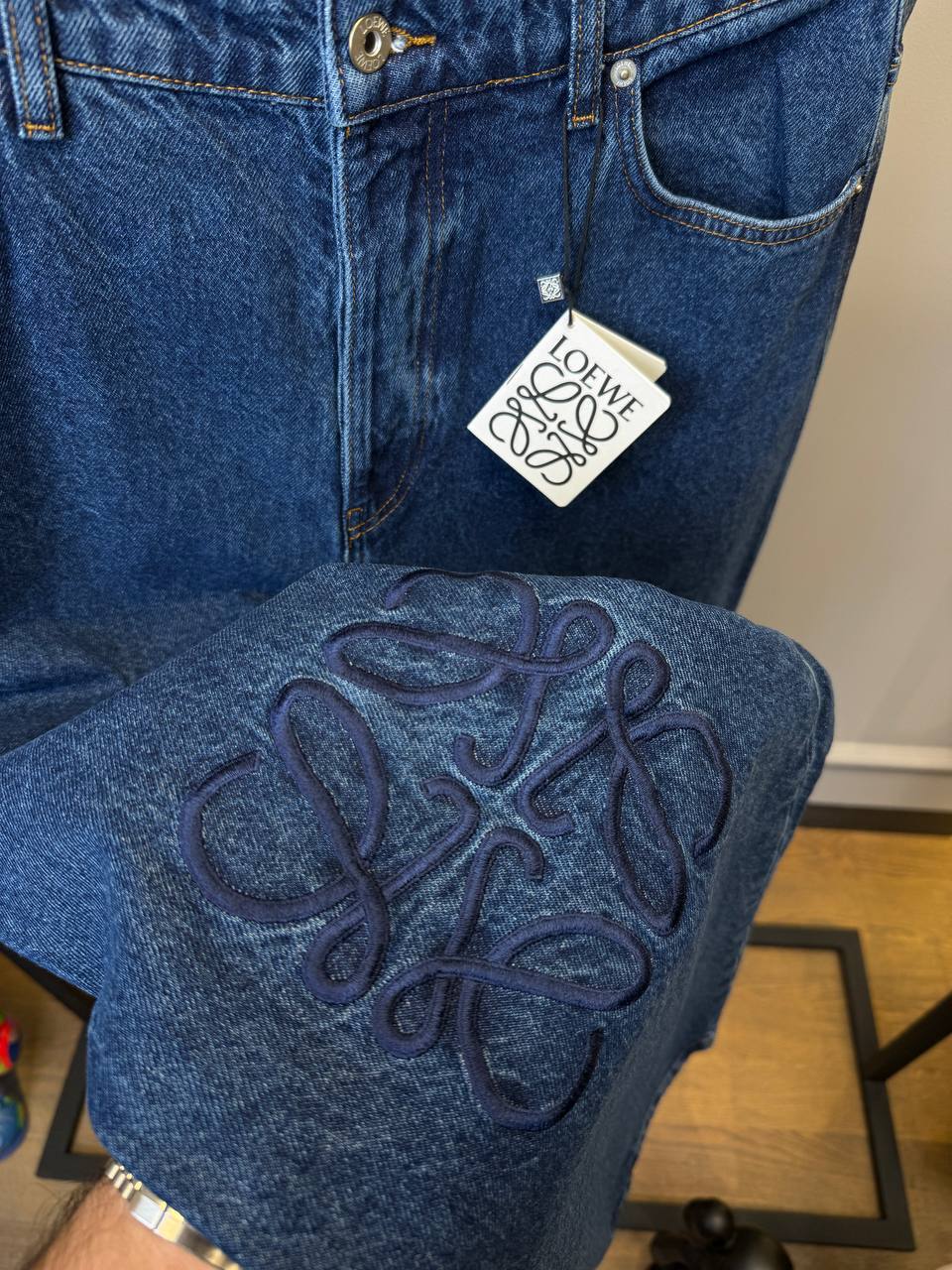 Anagram Baggy Jeans in Premium Cotton